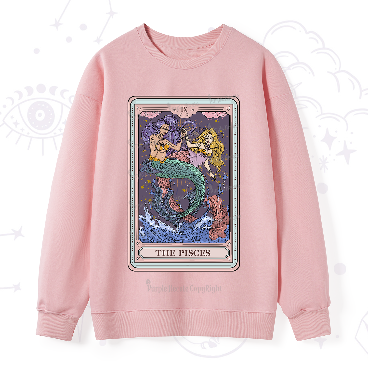 Purplehecate The Pisces Tarot Sweatshirt