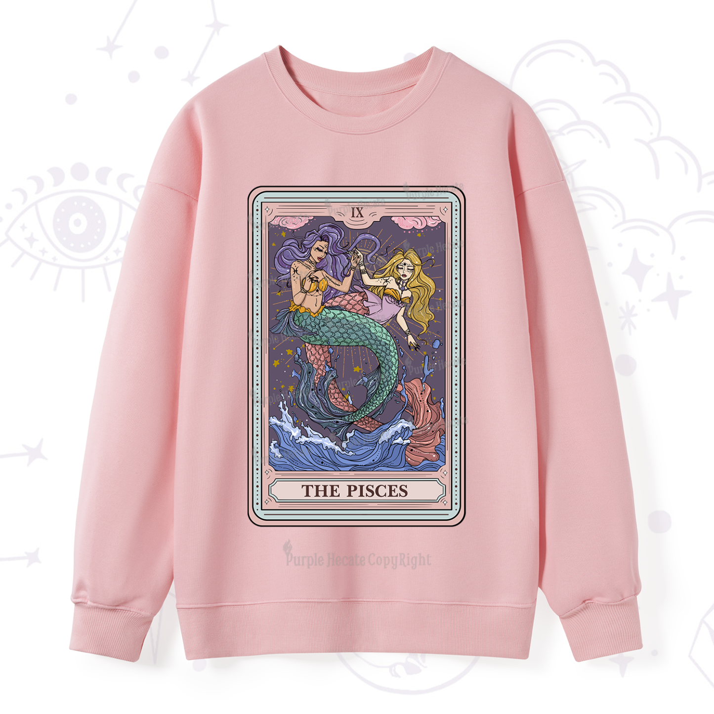 Purplehecate The Pisces Tarot Sweatshirt