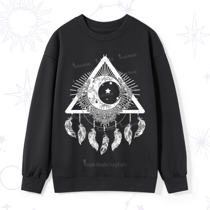 Purplehecate Starry Moon Dreamcatcher Sweatshirt