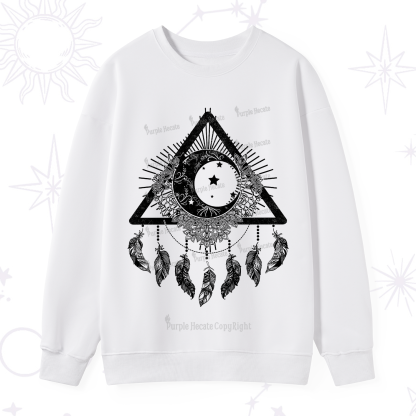 Purplehecate Starry Moon Dreamcatcher Sweatshirt