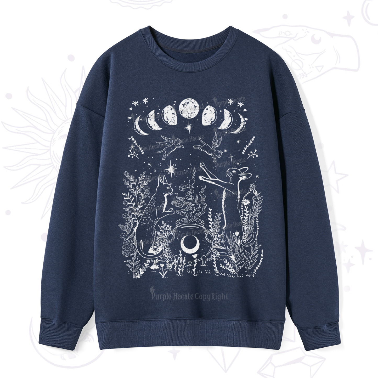 Purplehecate Celestial Cat Sweatshirt