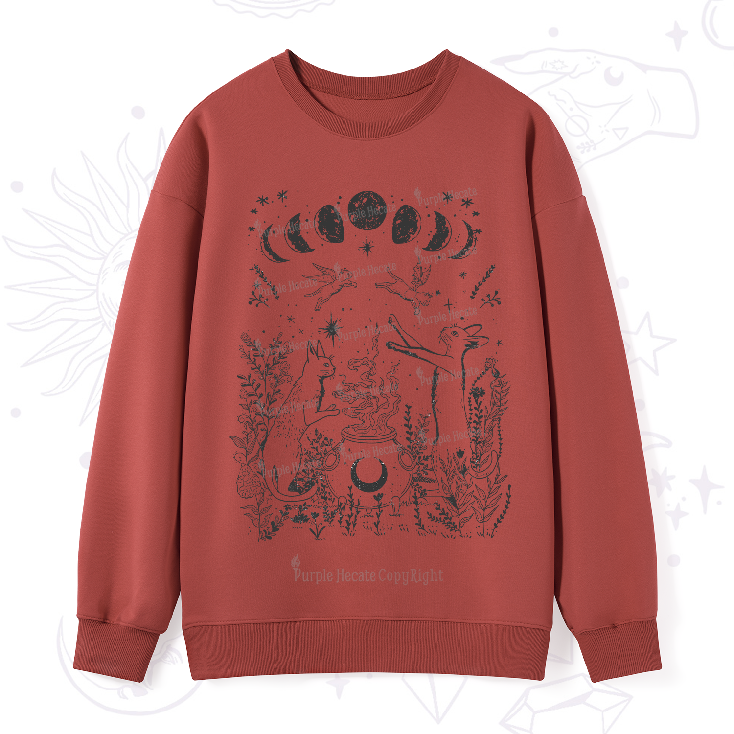 Purplehecate Celestial Cat Sweatshirt