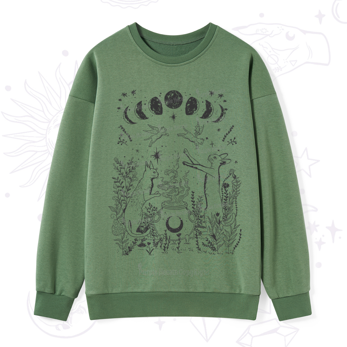 Purplehecate Celestial Cat Sweatshirt