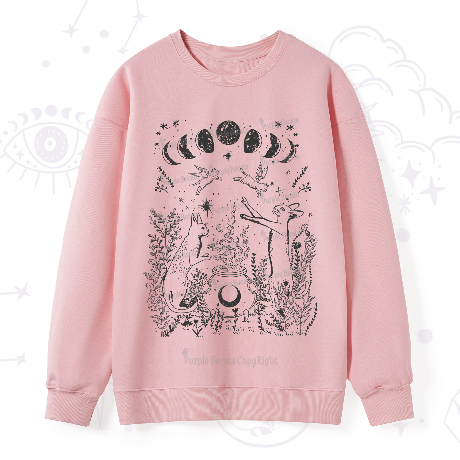 Purplehecate Celestial Cat Sweatshirt