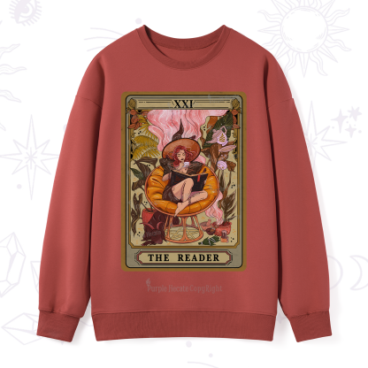 Purplehecate The Reader Tarot Card Sweatshirt