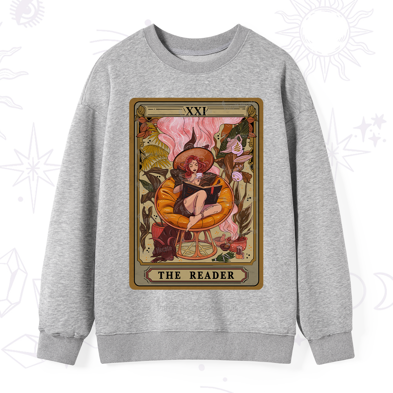 Purplehecate The Reader Tarot Card Sweatshirt