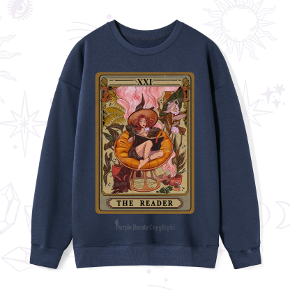Purplehecate The Reader Tarot Card Sweatshirt