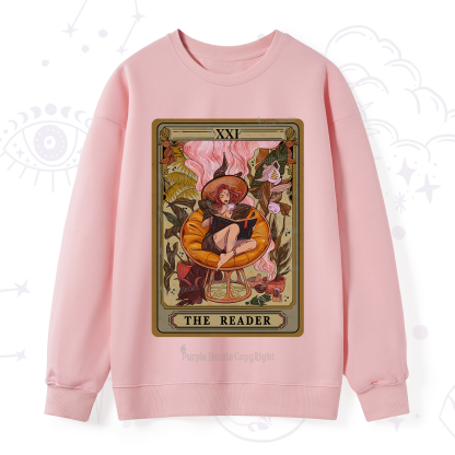Purplehecate The Reader Tarot Card Sweatshirt