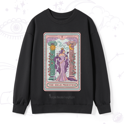 Purplehecate The High Priestess Tarot Card Sweatshirt