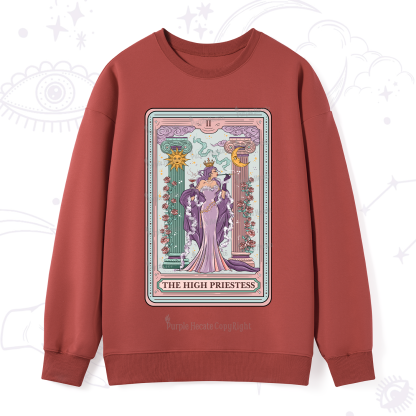 Purplehecate The High Priestess Tarot Card Sweatshirt