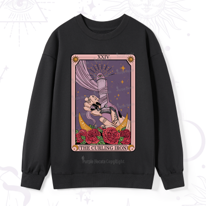 Purplehecate The Curling Iron Tarot Sweatshirt