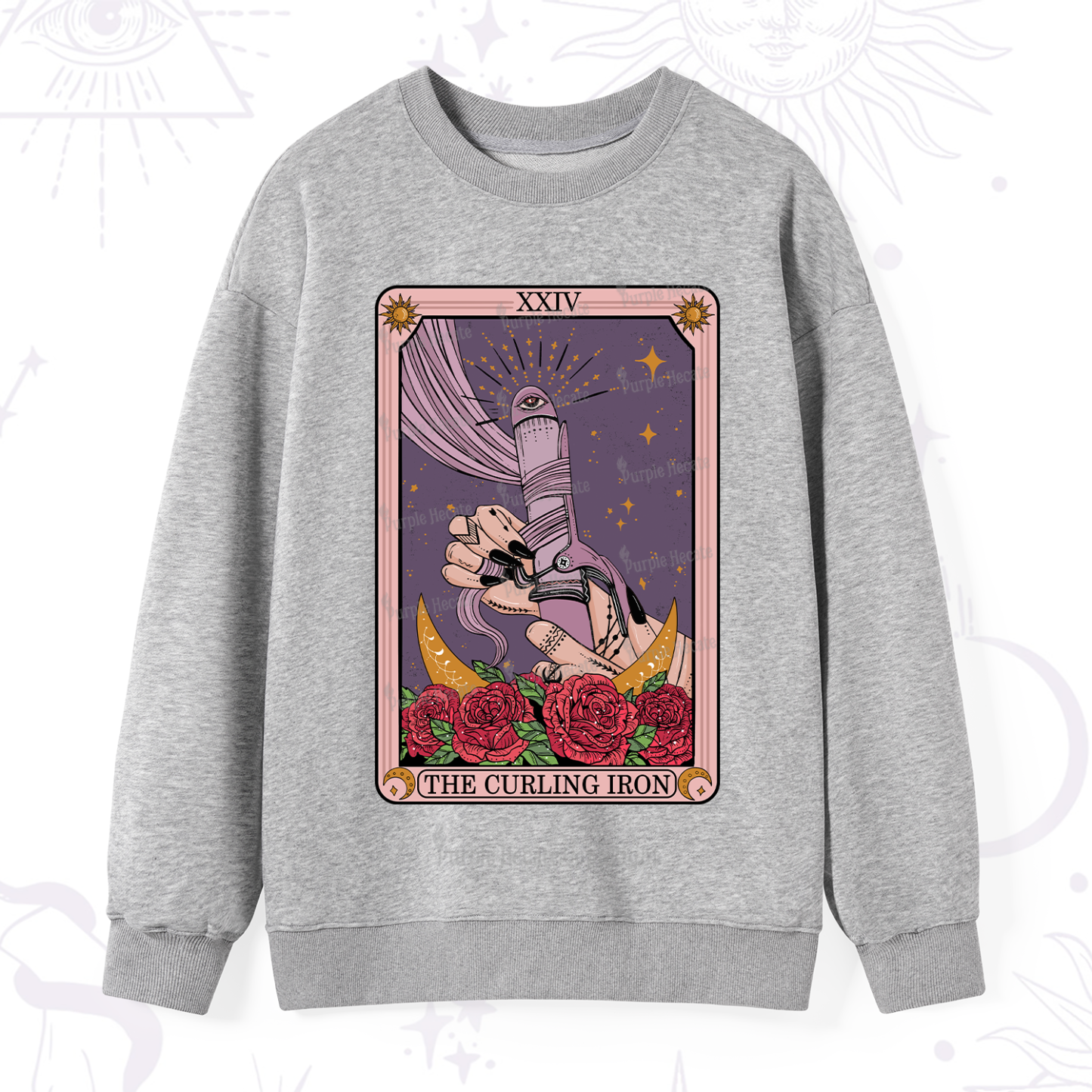 Purplehecate The Curling Iron Tarot Sweatshirt