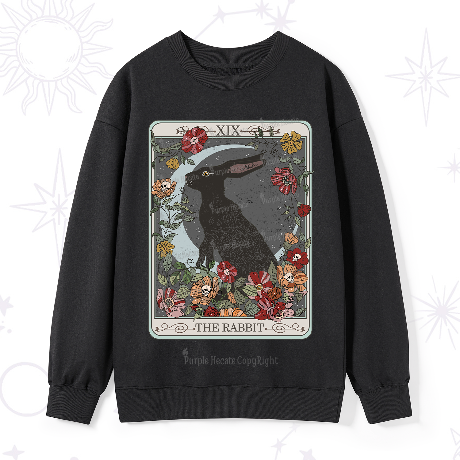 Purplehecate The Rabbit Tarot Sweatshirt
