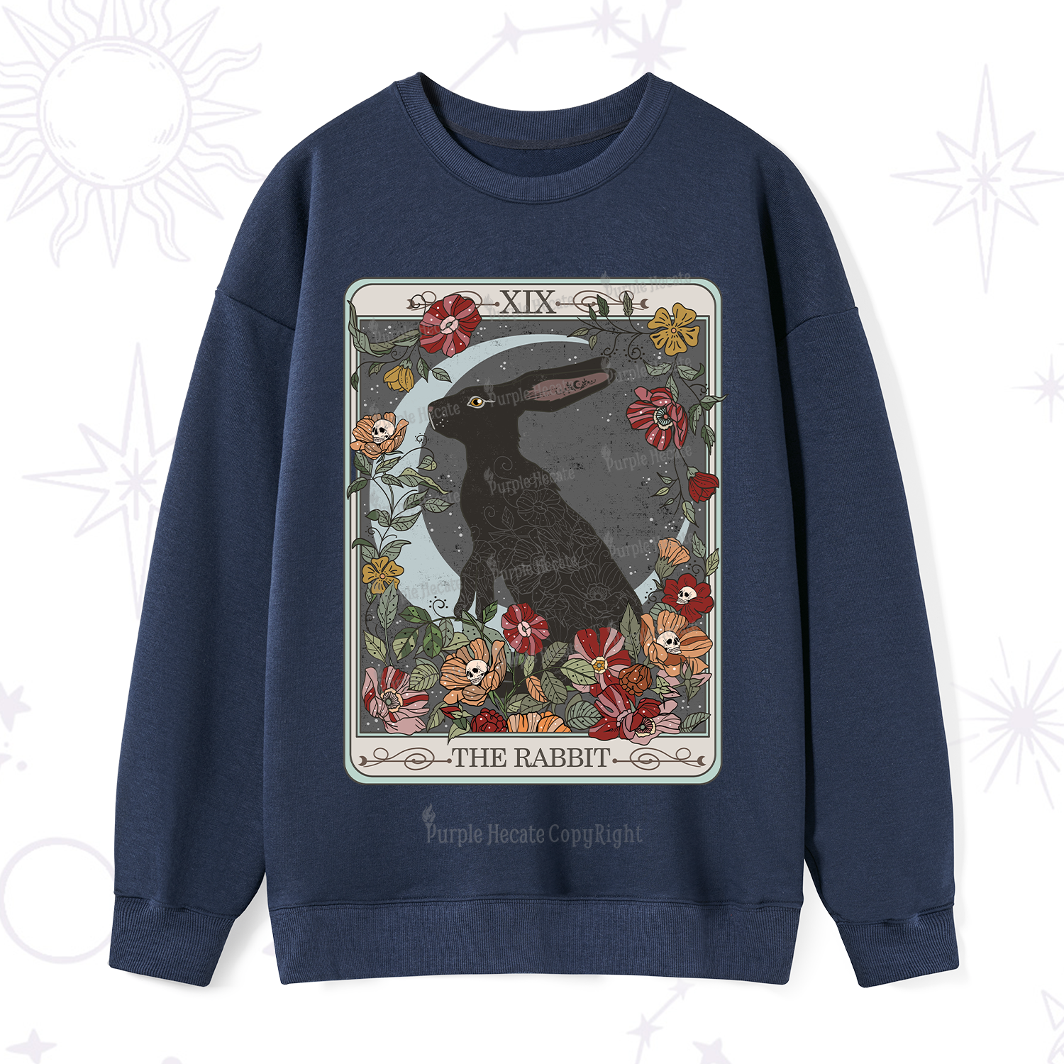 Purplehecate The Rabbit Tarot Sweatshirt