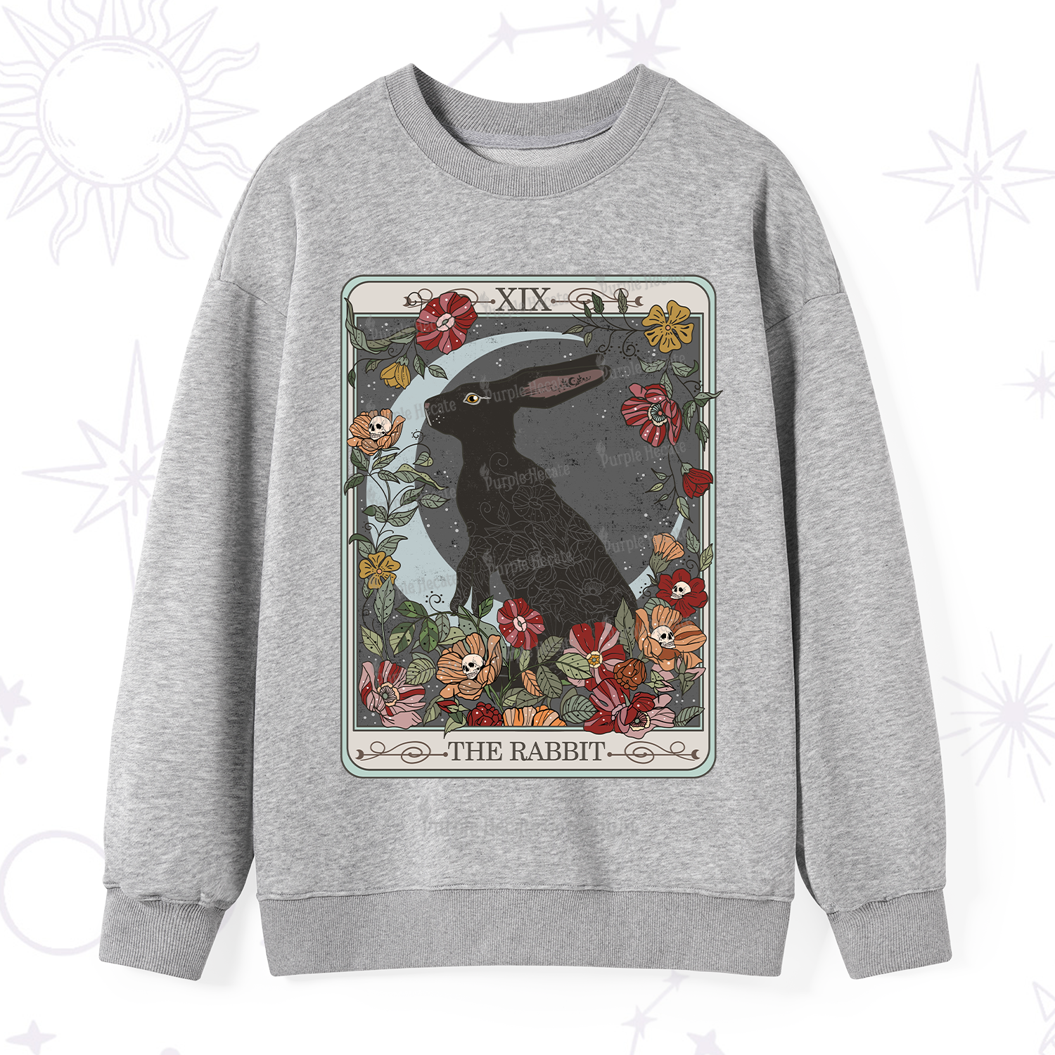 Purplehecate The Rabbit Tarot Sweatshirt