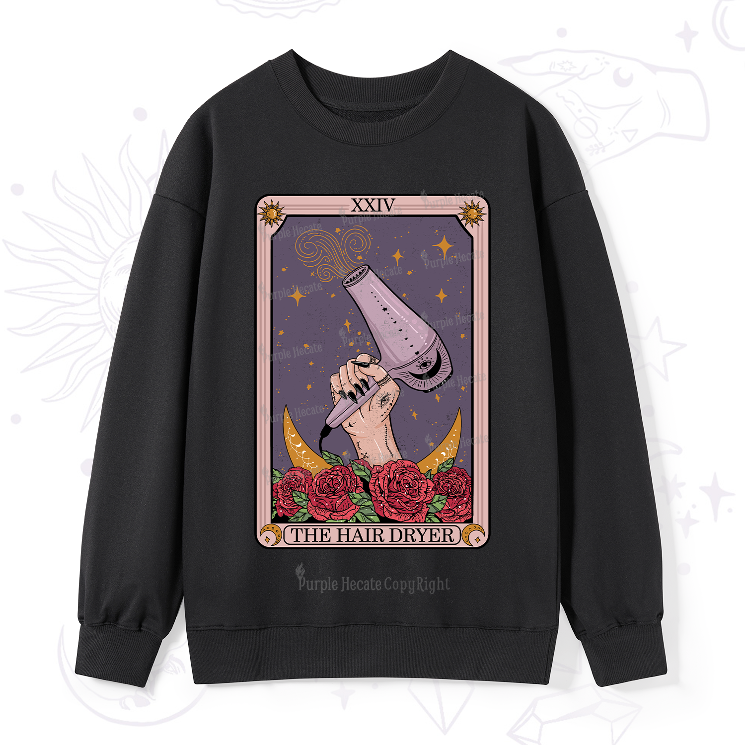Purplehecate The Hair Dryer Tarot Sweatshirt