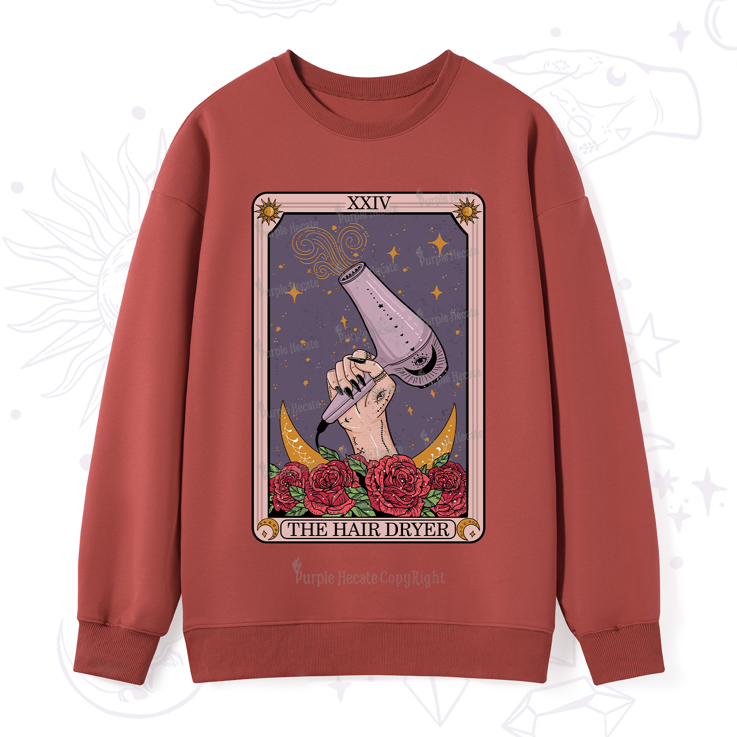 Purplehecate The Hair Dryer Tarot Sweatshirt