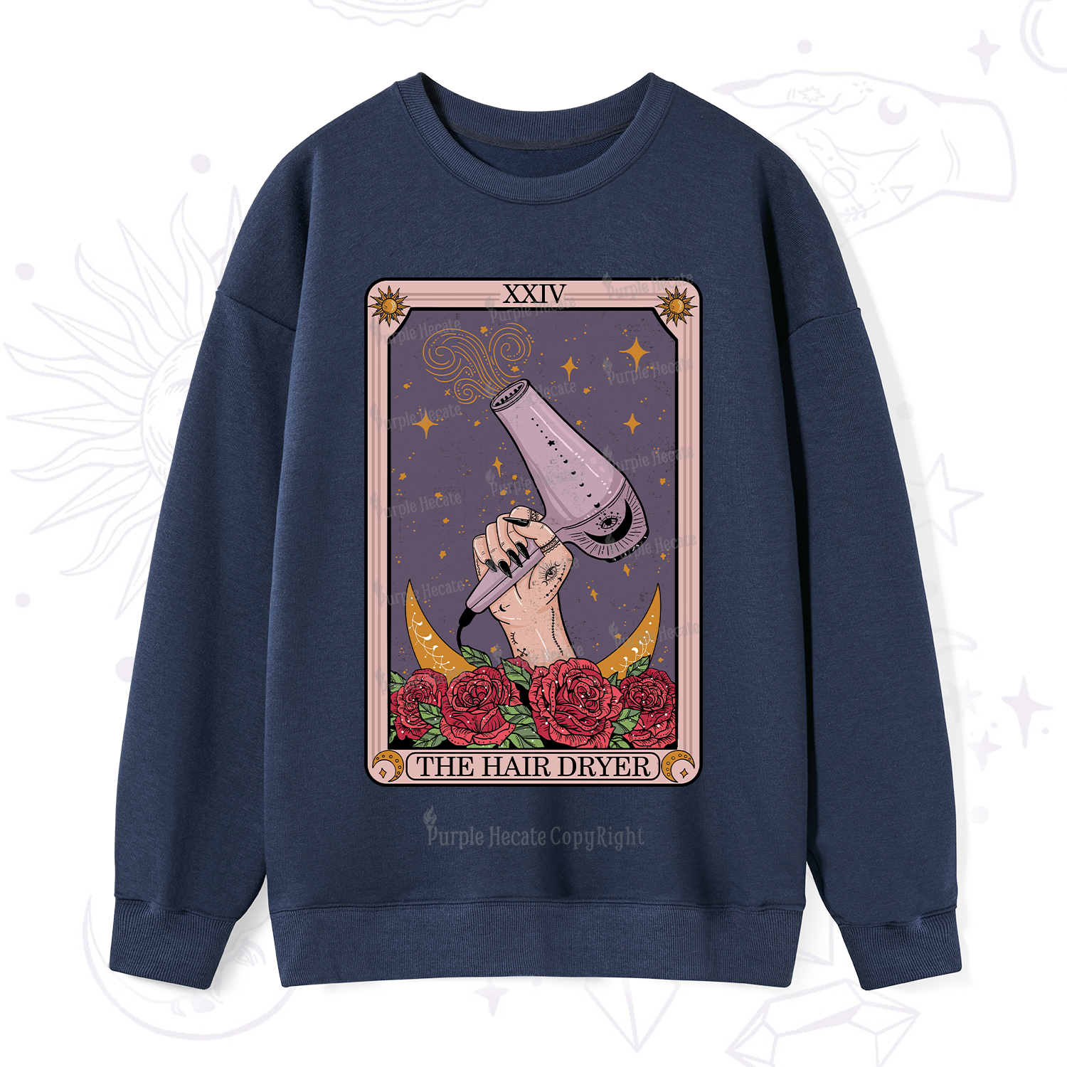 Purplehecate The Hair Dryer Tarot Sweatshirt