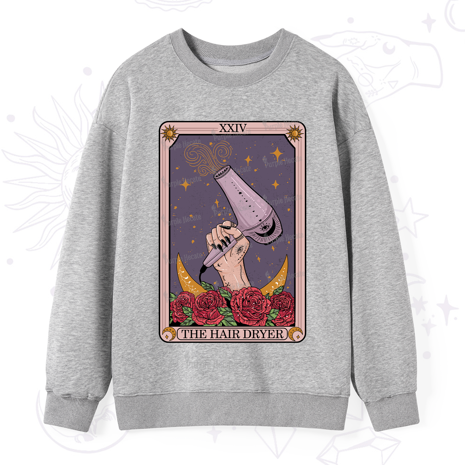 Purplehecate The Hair Dryer Tarot Sweatshirt