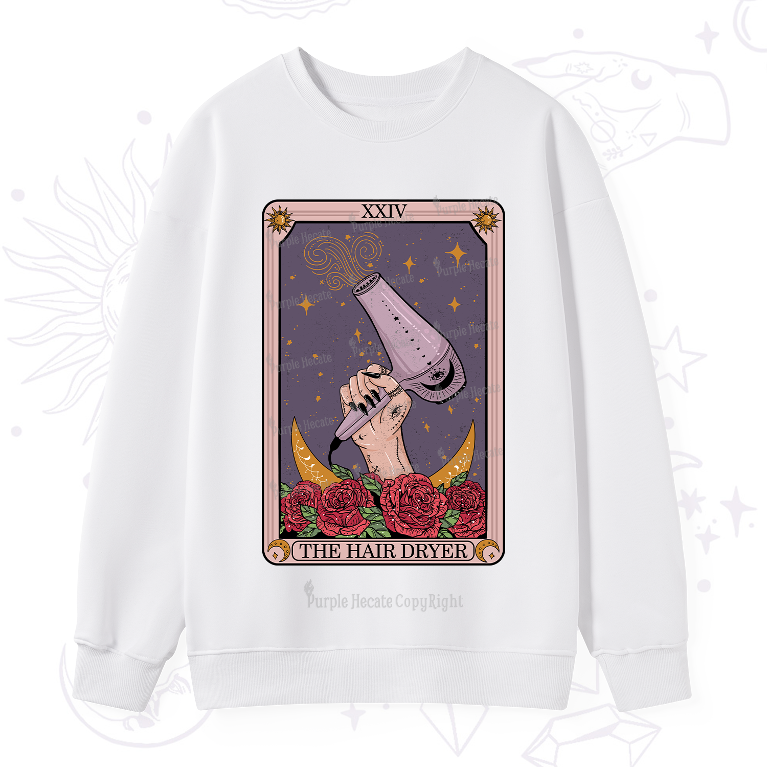 Purplehecate The Hair Dryer Tarot Sweatshirt