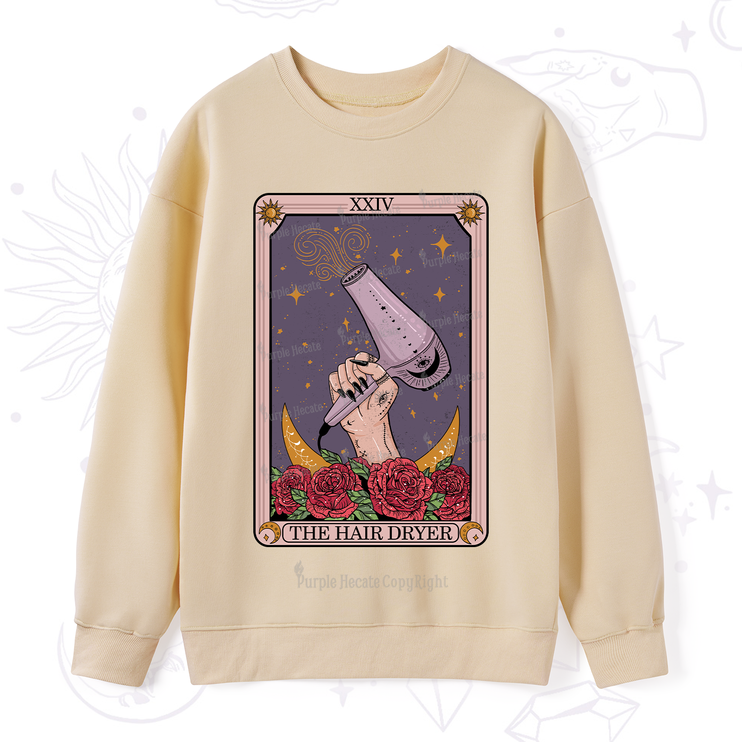 Purplehecate The Hair Dryer Tarot Sweatshirt