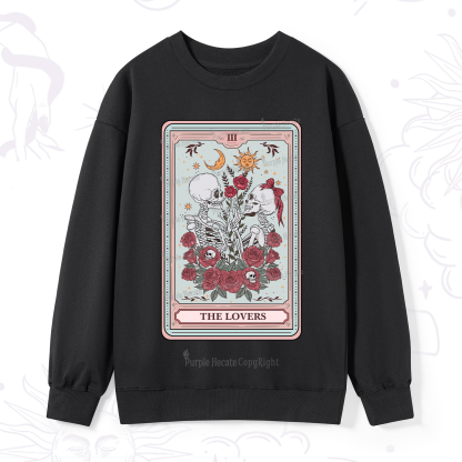 Purplehecate The Lovers Skeleton Tarot Sweatshirt