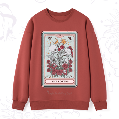 Purplehecate The Lovers Skeleton Tarot Sweatshirt