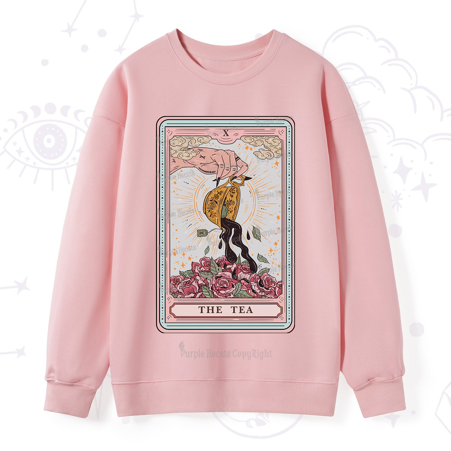 Purplehecate The Tea Food Tarot Card Sweatshirt