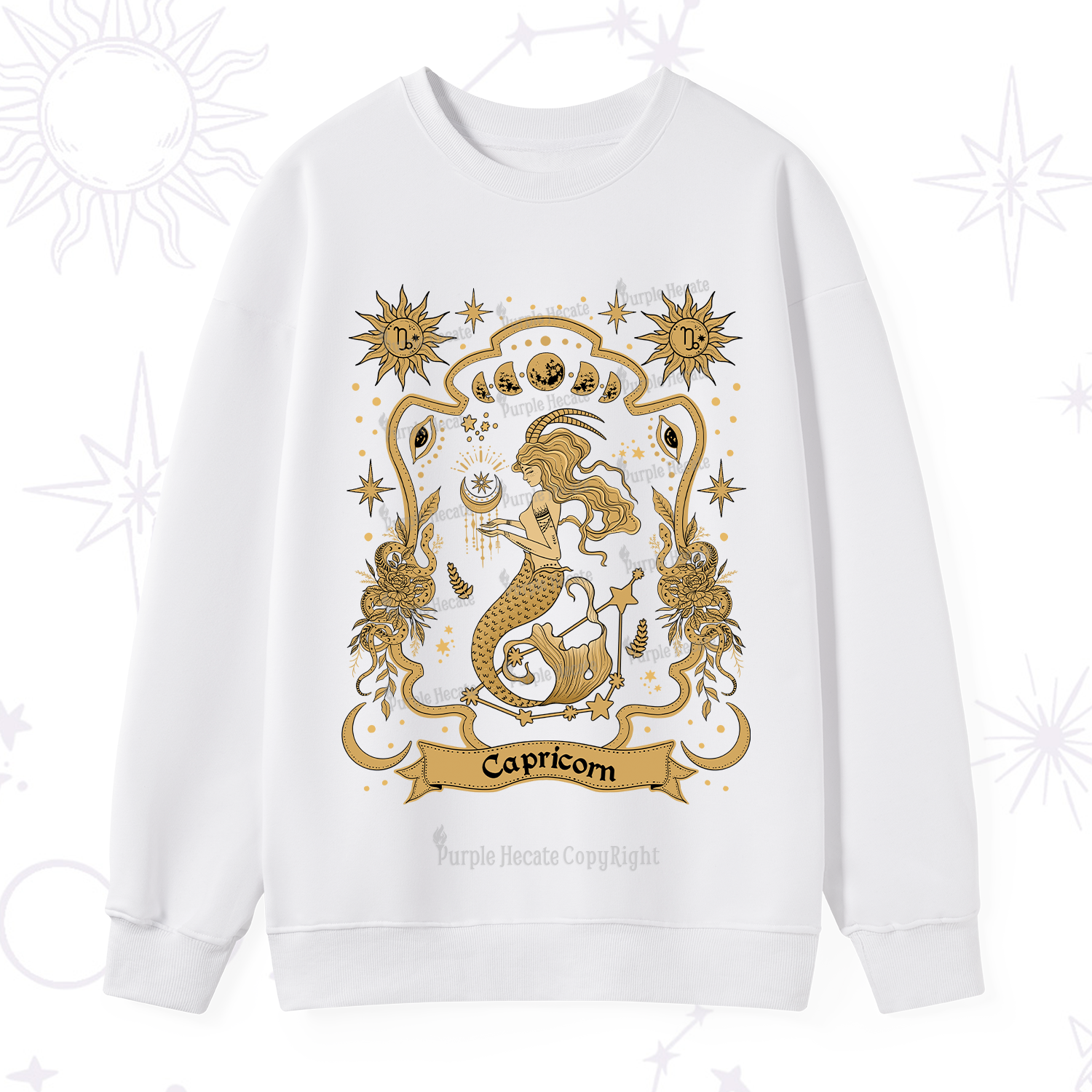 Purplehecate Capricorn' Astral Mirage Zodiac Sweatshirt