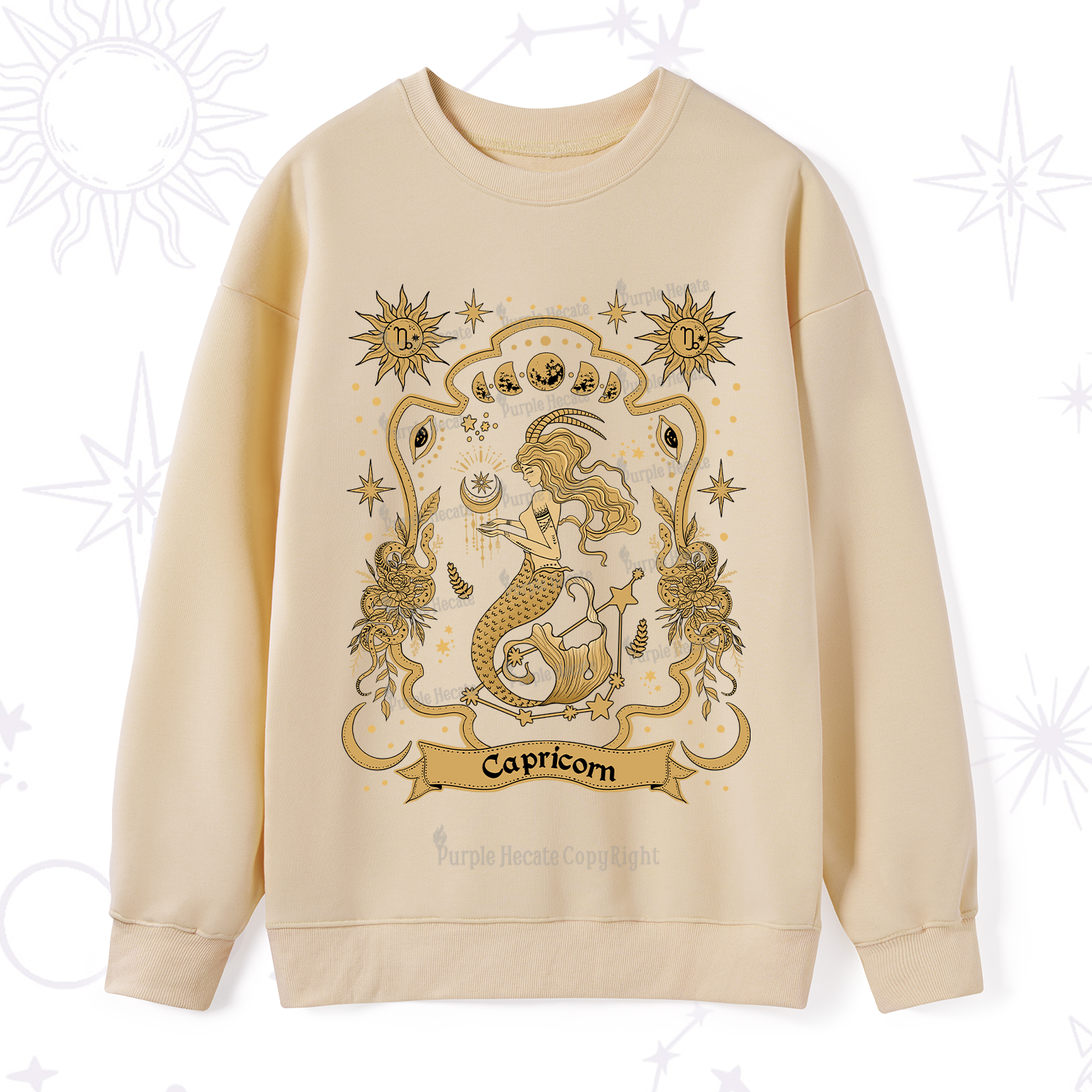 Purplehecate Capricorn' Astral Mirage Zodiac Sweatshirt