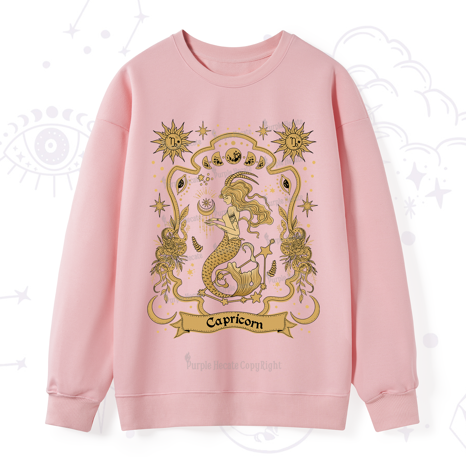 Purplehecate Capricorn' Astral Mirage Zodiac Sweatshirt