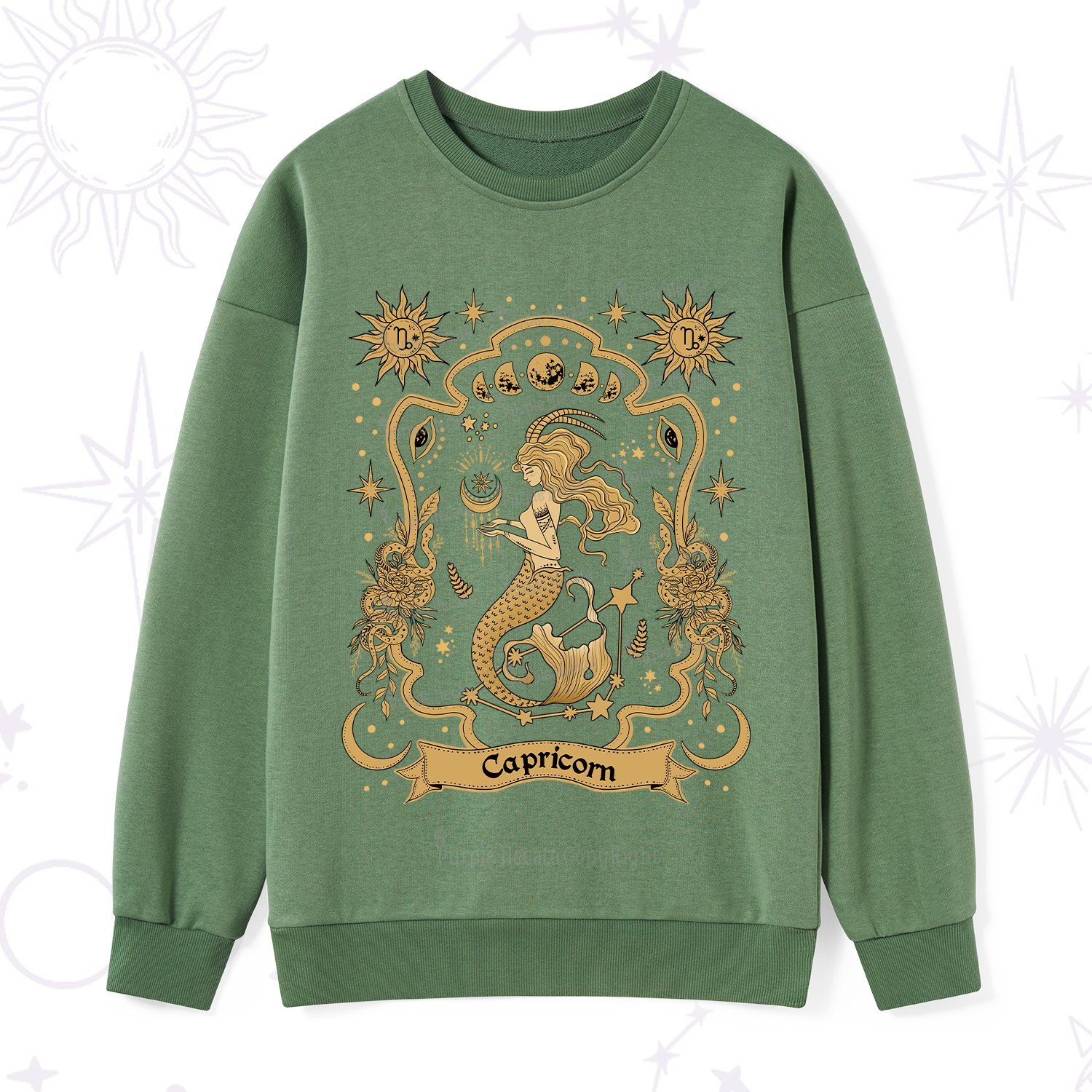 Purplehecate Capricorn' Astral Mirage Zodiac Sweatshirt