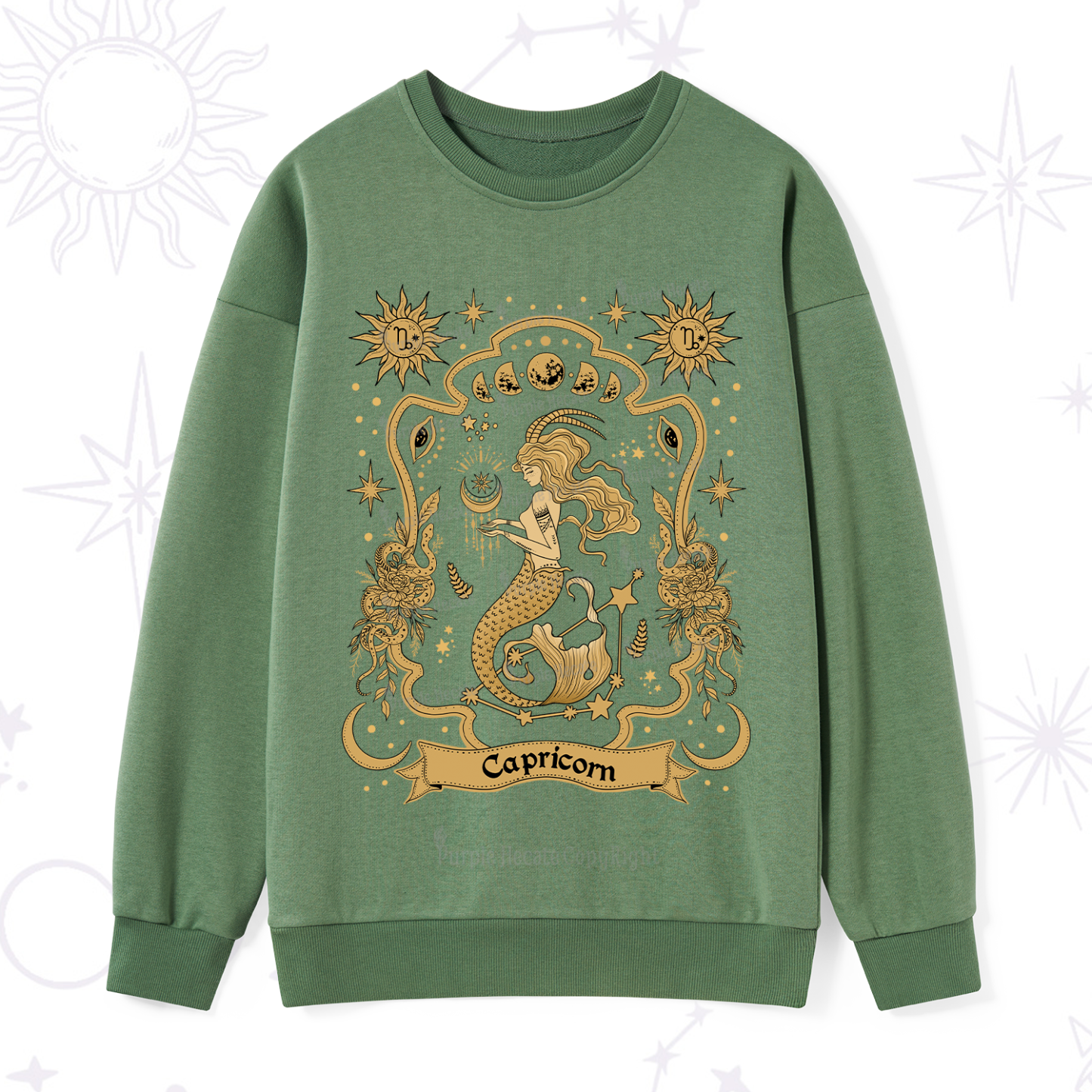 Purplehecate Capricorn' Astral Mirage Zodiac Sweatshirt