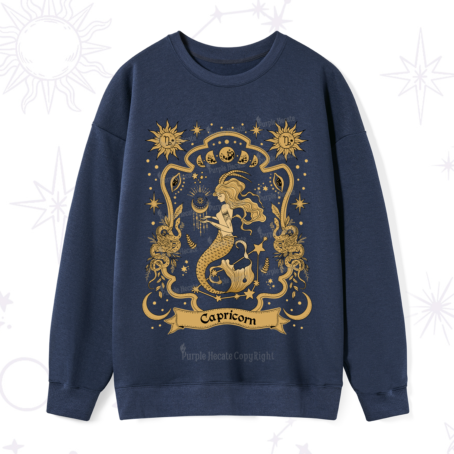 Purplehecate Capricorn' Astral Mirage Zodiac Sweatshirt