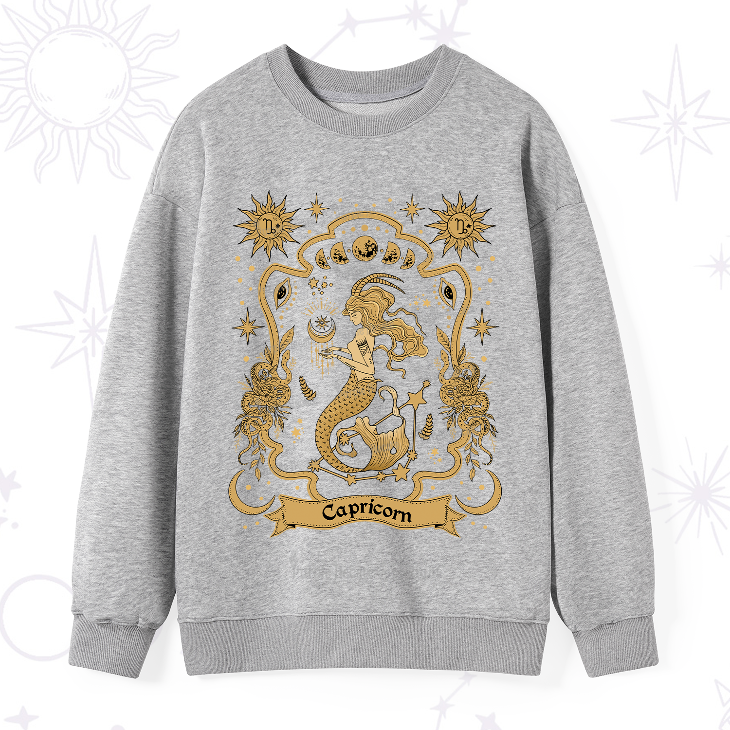 Purplehecate Capricorn' Astral Mirage Zodiac Sweatshirt