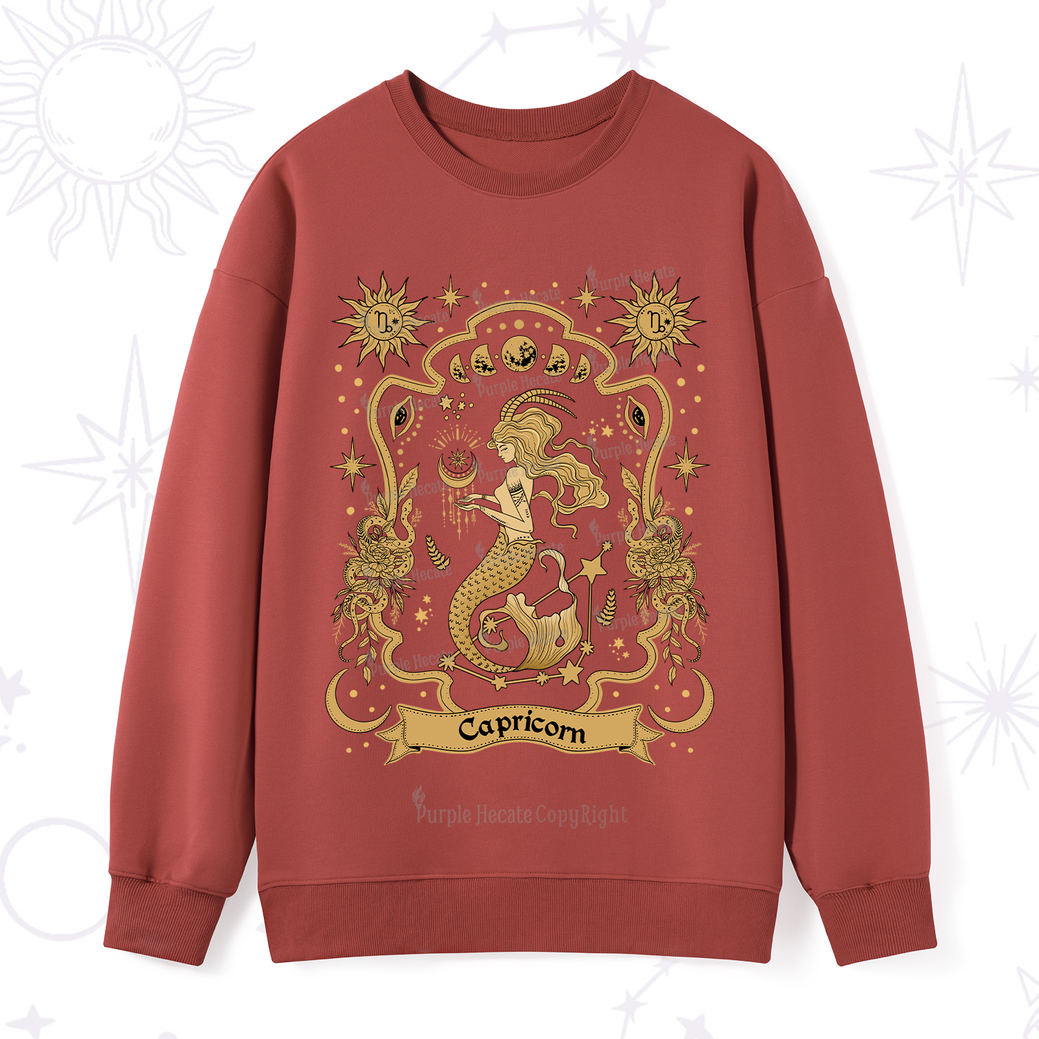Purplehecate Capricorn' Astral Mirage Zodiac Sweatshirt