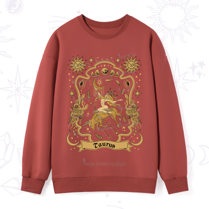 Purplehecate Taurus' Astral Mirage Zodiac Sweatshirt