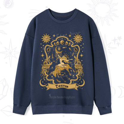 Purplehecate Taurus' Astral Mirage Zodiac Sweatshirt