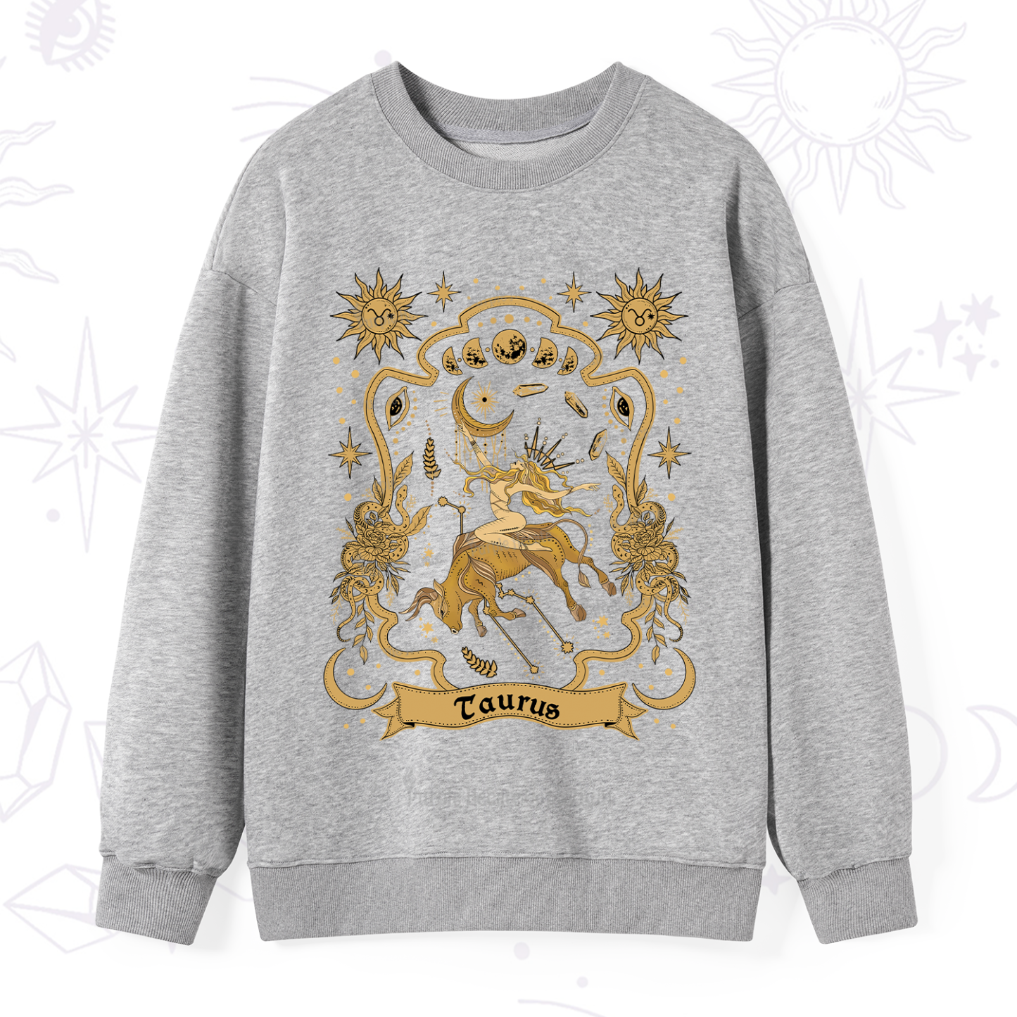 Purplehecate Taurus' Astral Mirage Zodiac Sweatshirt