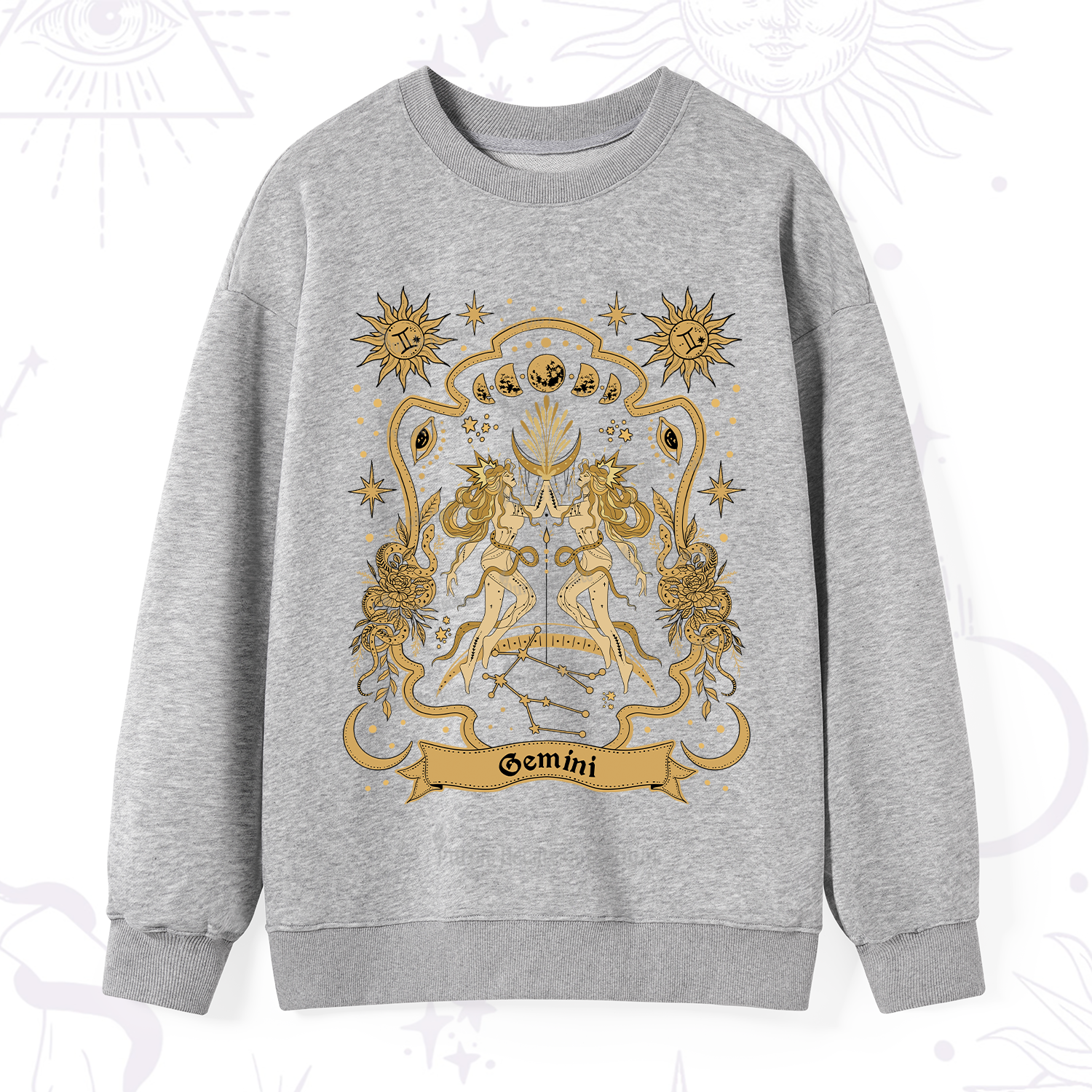 Purplehecate Gemini' Astral Mirage Zodiac Sweatshirt