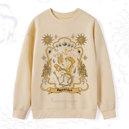 Purplehecate Aquarius' Astral Mirage Zodiac Sweatshirt