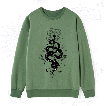 Purplehecate Mystical Moon Phases Snake Sweatshirt