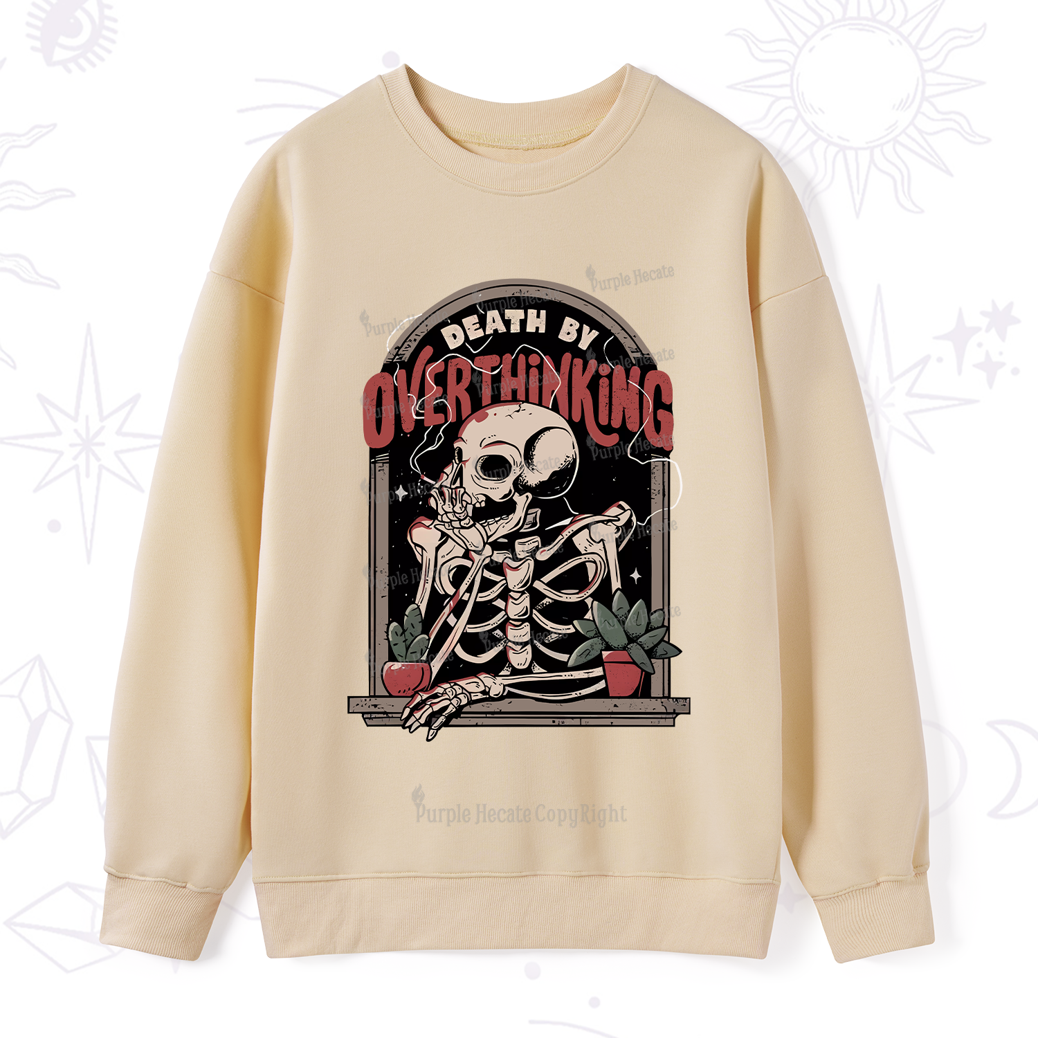 Purplehecate Death By Overthinking Sweatshirt