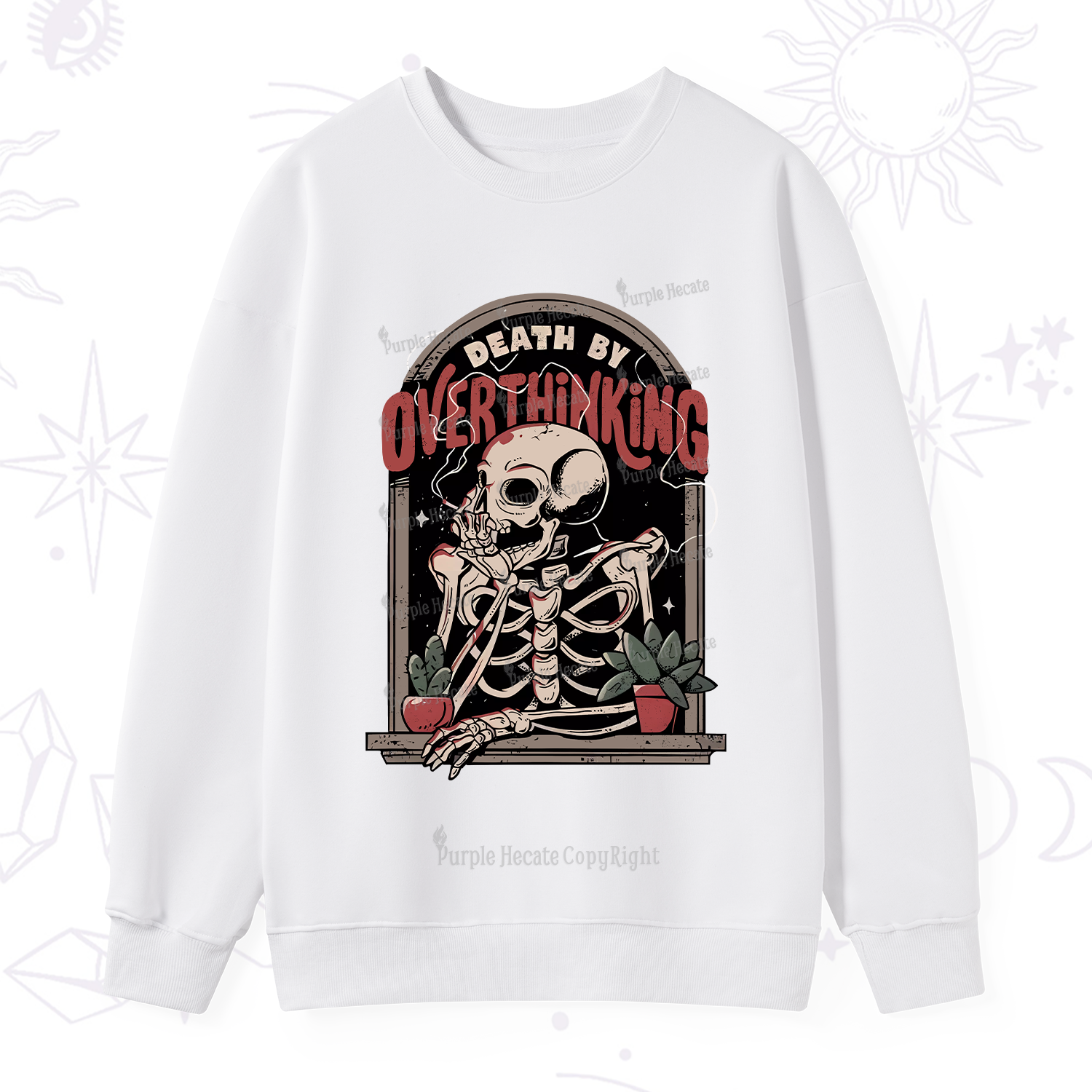 Purplehecate Death By Overthinking Sweatshirt