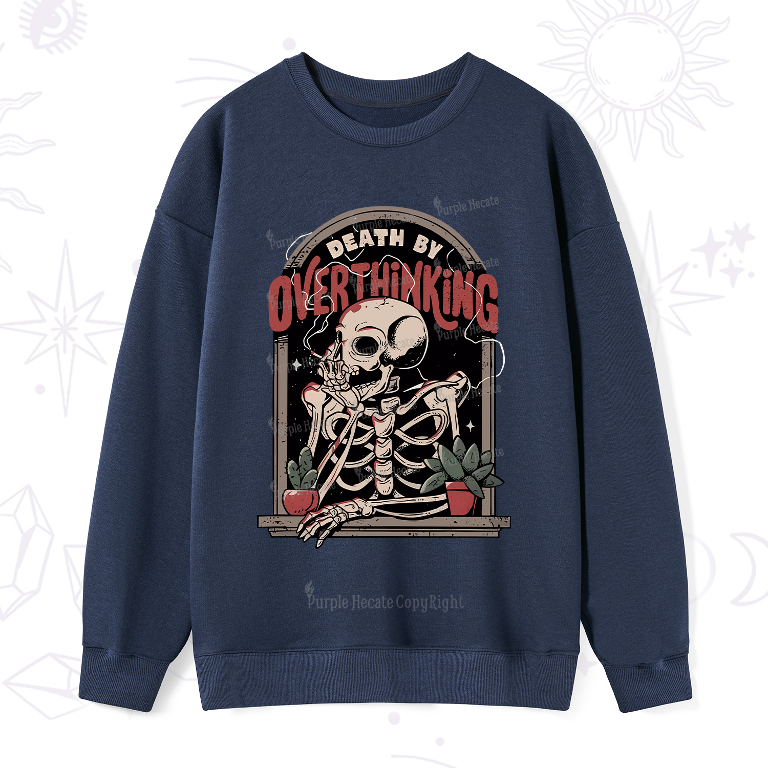 Purplehecate Death By Overthinking Sweatshirt