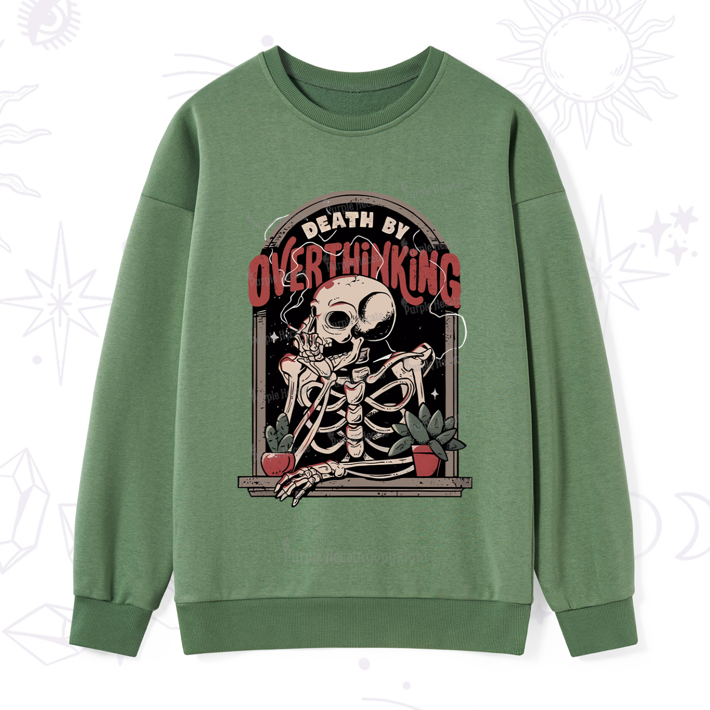 Purplehecate Death By Overthinking Sweatshirt