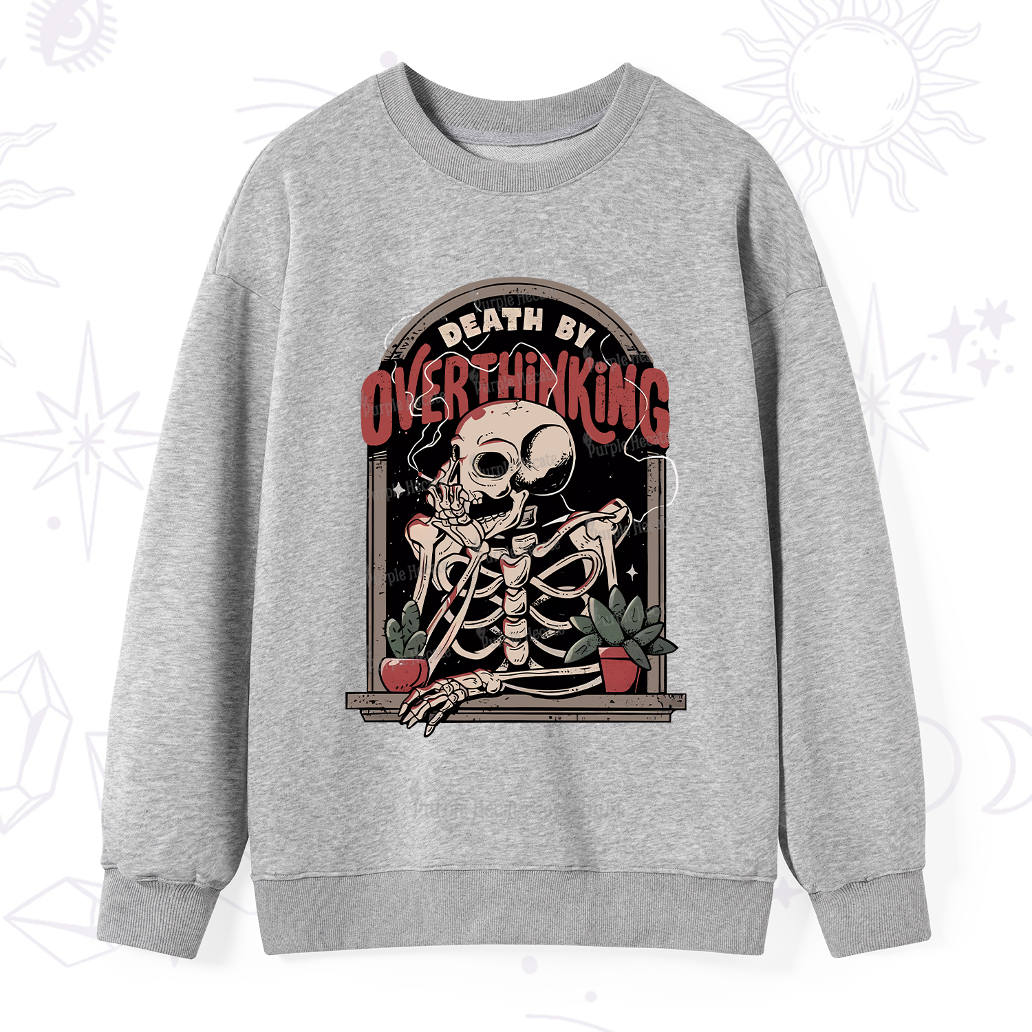 Purplehecate Death By Overthinking Sweatshirt