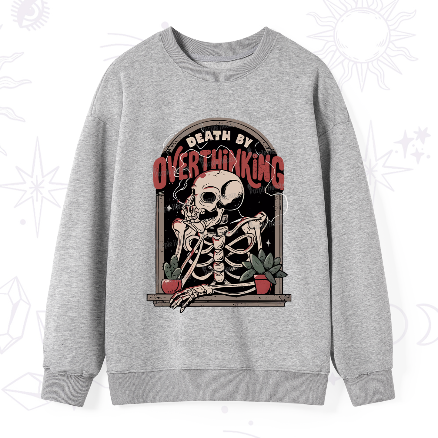 Purplehecate Death By Overthinking Sweatshirt