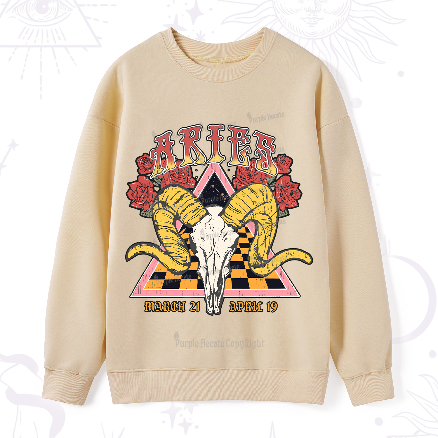 Purplehecate Aries Crew Zodiac Sweatshirt