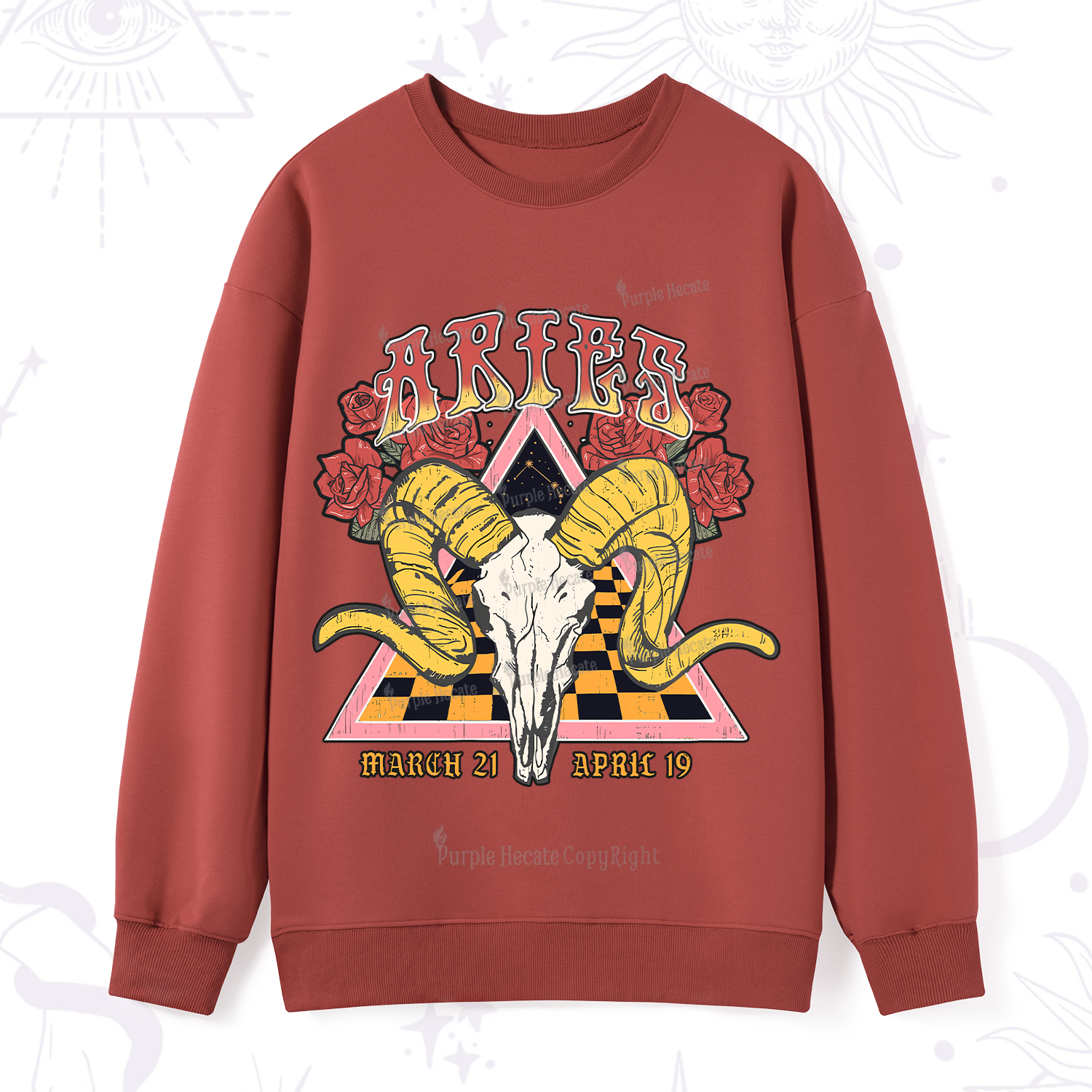 Purplehecate Aries Crew Zodiac Sweatshirt